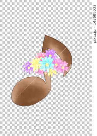 Musical notes with cosmos flowers Musical notes with cosmos flowers 142699038