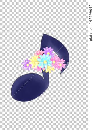 Musical notes with cosmos flowers Musical notes with cosmos flowers 142699040