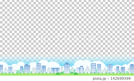 16:9 頁腳背景向量圖,城市景觀和藍天(AI 格式,用於網頁和底部裝飾) 16:9 頁腳背景向量圖,城市景觀和藍天(AI 格式,用於網頁和底部裝飾) 142699399