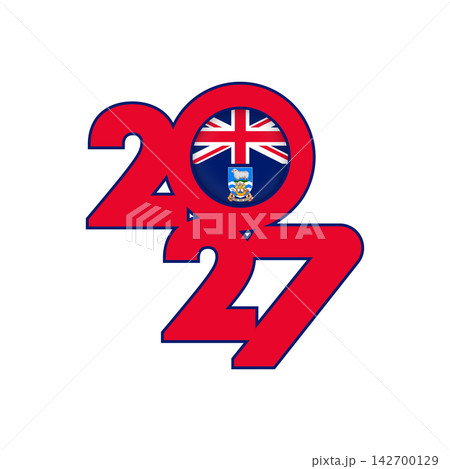2027 banner with Falkland Islands flag inside. 2027 banner with Falkland Islands flag inside. 142700129