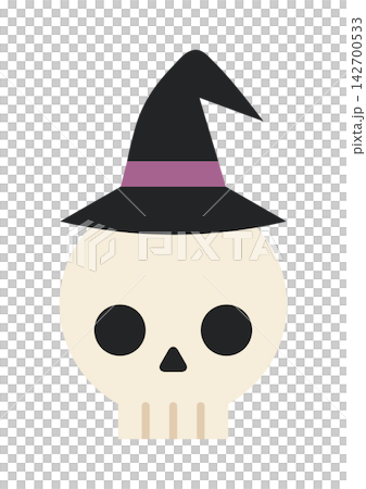 Illustration of a skull wearing a hat Illustration of a skull wearing a hat 142700533