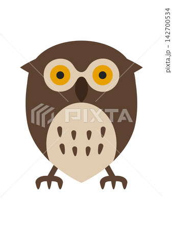 フクロウのアイコンイラスト 142700534