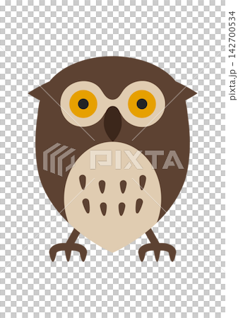 フクロウのアイコンイラスト 142700534