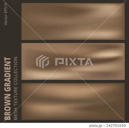 Set of abstract brown background. Coffee wave gradient banner collection. 142701050