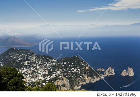 panorama of Capri island from Monte Solaro, in Anacapri 142701966