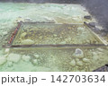 草津温泉　湯畑　湯けむりのたつ将軍御汲上の湯枠（群馬県吾妻郡草津町） 142703634