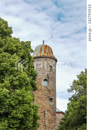 A rusty-domed stone tower nestled among trees, open-air, showcasing historic architecture and the surrounding natural environment A rusty-domed stone tower nestled among trees, open-air, showcasing historic architecture and the surrounding natural environment 142703918