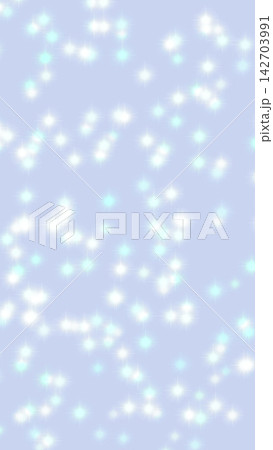 水色の雪のような光粒子が舞う冬向け背景イラスト 142703991