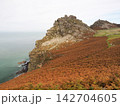 Castle Rock and Rugged Jack Across Valley of Rocks, Exmoor, Devon 142704605