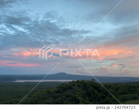 Wild nature in Nicaragua dusk landscape Wild nature in Nicaragua dusk landscape 142704723