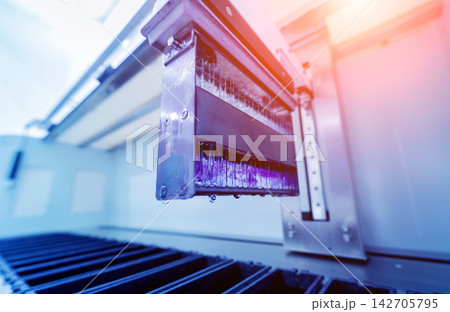 Automatic multi slides stainer at the modern laboratory 142705795