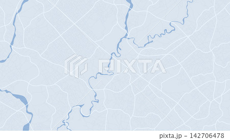 Gray street network of thin white road lines across urban terrain and urban grids 142706478