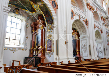 Interior of Jesuit church in Lucerne, Switzerland Interior of Jesuit church in Lucerne, Switzerland 142707033