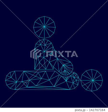Massage therapist low poly triangulation triangulated polygonal electric cyan blue vibrant aqua neon color vector illustration image outline contour line Massage therapist low poly triangulation triangulated polygonal electric cyan blue vibrant aqua neon color vector illustration image outline contour line 142707164