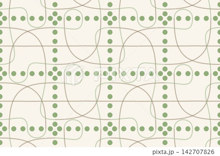 Hand drawn scattered arches and circles seamless repeat pattern in sand Hand drawn scattered arches and circles seamless repeat pattern in sand 142707826