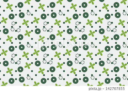 Modern botanical seamless tile, ditsy daisies in green Modern botanical seamless tile, ditsy daisies in green 142707855