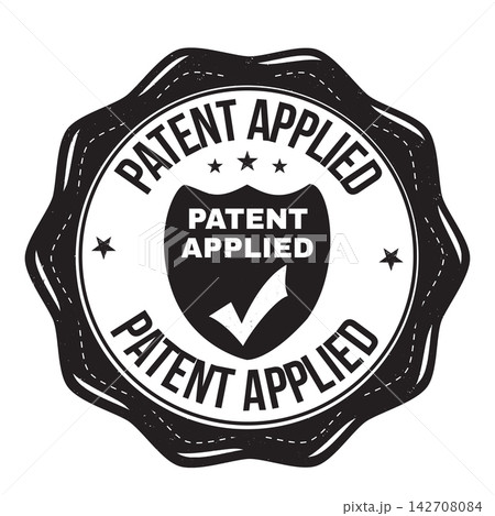 Patent applied label or stamp Patent applied label or stamp 142708084