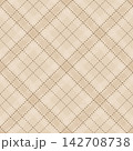 Vintage Rustic Plaid Seamless Pattern Featuring Diagonal Checkered Geometry Traditional Woven Textile 142708738