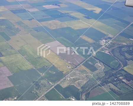 Aerial View of Industrial Excavation Site Among Agricultural Fields Aerial View of Industrial Excavation Site Among Agricultural Fields 142708889