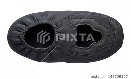Top view of comfortable black indoor cycling shoe sole with footwear exercise textured circular training athletic equipment lifestyle structure material traction stationary activity Top view of comfortable black indoor cycling shoe sole with footwear exercise textured circular training athletic equipment lifestyle structure material traction stationary activity 142709597