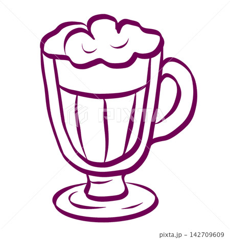 Whipped Cream Coffee Cup Illustration Whipped Cream Coffee Cup Illustration 142709609