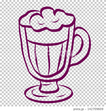 Whipped Cream Coffee Cup Illustration Whipped Cream Coffee Cup Illustration 142709609