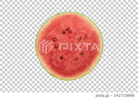 A PNG image of a cross-section of a small watermelon cut in half, cut from directly above. A PNG image of a cross-section of a small watermelon cut in half, cut from directly above. 142710666