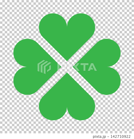 A simple and easy-to-use four-leaf clover icon made by combining heart-shaped leaves. A simple and easy-to-use four-leaf clover icon made by combining heart-shaped leaves. 142710922