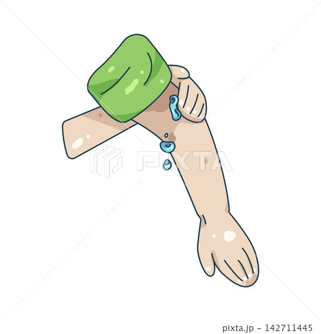 Illustration of arm wash 142711445