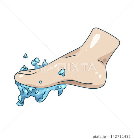 Illustration of wet feet 142711453