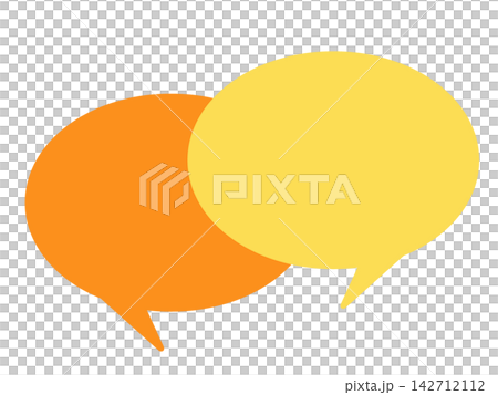 Orange speech bubble illustration Orange speech bubble illustration 142712112