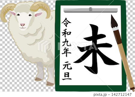 新年第一篇書法作品,以綿羊為主題。 新年第一篇書法作品,以綿羊為主題。 142712147
