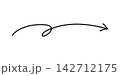 手書きのくるくる矢印 142712175