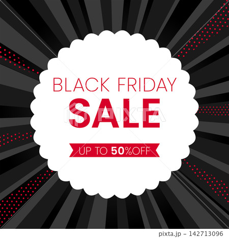 黒背景にレッドの装飾でBLACK FRIDAY SALEを配置したブラックフライデーセールバナー 黒背景にレッドの装飾でBLACK FRIDAY SALEを配置したブラックフライデーセールバナー 142713096