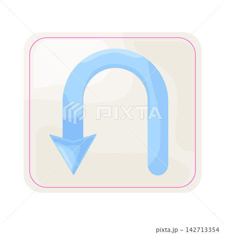 Illustration of U-Turn Illustration of U-Turn 142713354