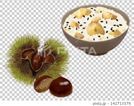 青栗子和栗子飯 青栗子和栗子飯 142713379