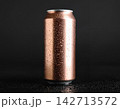 Chilled Rose Gold Drink Can with Condensation 142713572