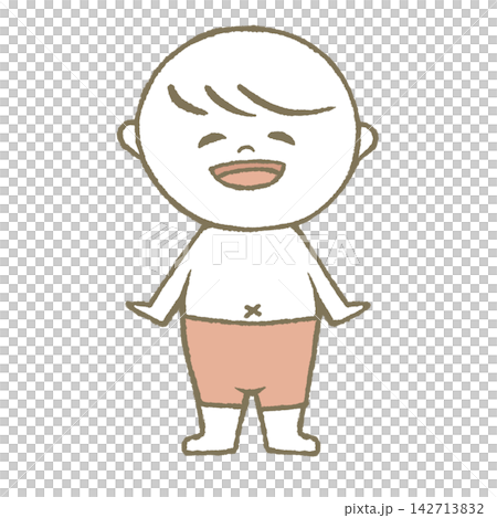 水着を着た子供　ピンク 142713832