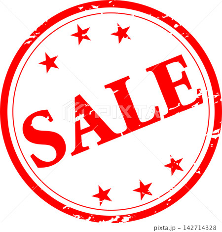 SALE - 「SALE(セール)」の文字の、よく目立つロゴマーク、セールPOP SALE - 「SALE(セール)」の文字の、よく目立つロゴマーク、セールPOP 142714328