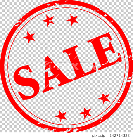 SALE - 「SALE(セール)」の文字の、よく目立つロゴマーク、セールPOP SALE - 「SALE(セール)」の文字の、よく目立つロゴマーク、セールPOP 142714328