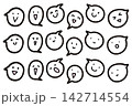 ふきだし　スマイル　笑顔　カラー 142714554