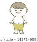 水着を着た子供　黄色 142714959