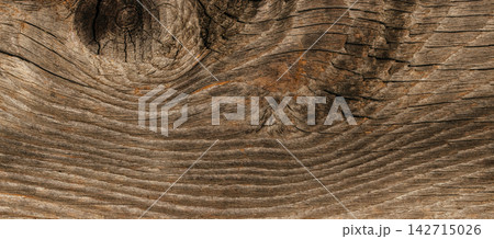 Close-up view of weathered wooden surface showcasing intricate grain patterns and textures, highlighting natural imperfections and rustic charm in a neutral color palette Close-up view of weathered wooden surface showcasing intricate grain patterns and textures, highlighting natural imperfections and rustic charm in a neutral color palette 142715026