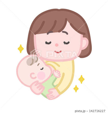 授乳するママと赤ちゃん 授乳するママと赤ちゃん 142716227