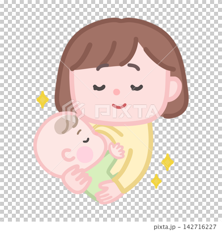 授乳するママと赤ちゃん 授乳するママと赤ちゃん 142716227