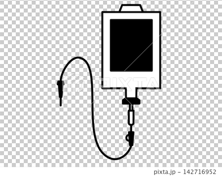 点滴バックのイラスト素材 点滴バックのイラスト素材 142716952