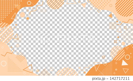 Orange pop geometric frame background material, simple decorative design Orange pop geometric frame background material, simple decorative design 142717211