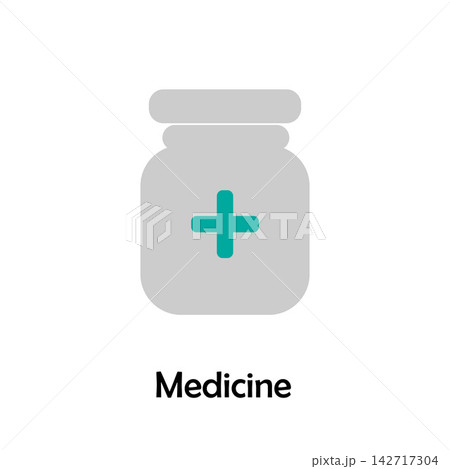 Medicine in cartoon style, medical card for kid, preschool activity for children, vector illustration 142717304