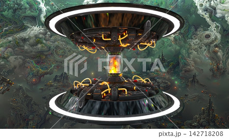 宇宙船内の風景 142718208