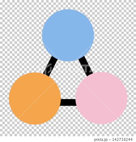 A set of three simple circles arranged in a triangle. A set of three simple circles arranged in a triangle. 142718244
